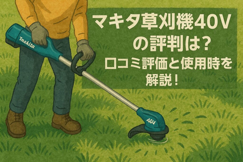 マキタ草刈機40vの評判は？口コミ評価と使用時間を解説！