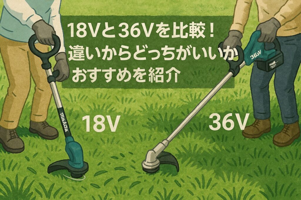 マキタの草刈機 18vと36vを比較！違いからどっちがいいかおすすめを紹介