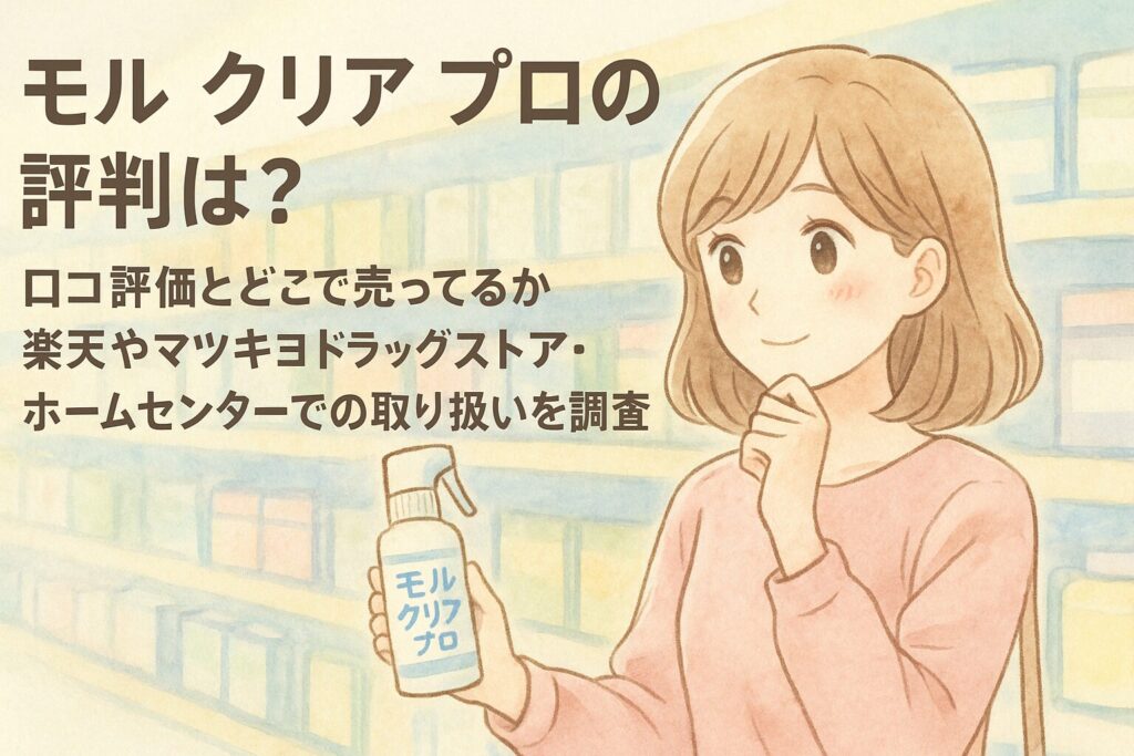 モル クリア プロの評判は？口コミ評価とどこで売ってるか楽天やマツキヨドラックストア・ホームセンターでの取り扱いを調査